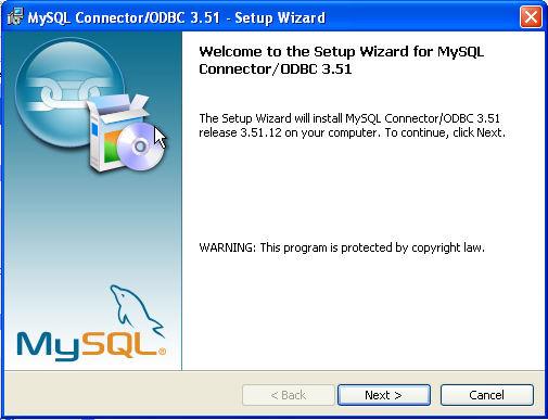 MyODBC Windows Installer - Begrüßung