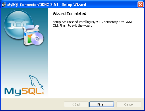 MyODBC Windows Installer - Fertigstellung der Installation