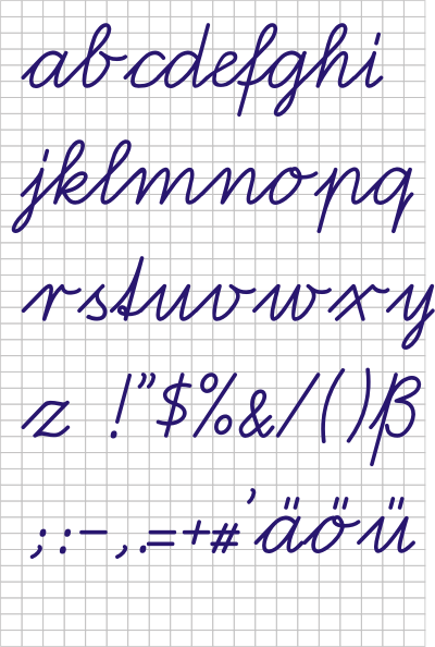 Buchstaben von a-z
